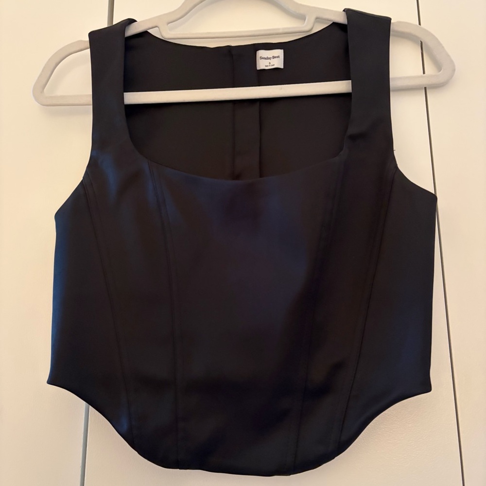Aritzia Black Corset Top